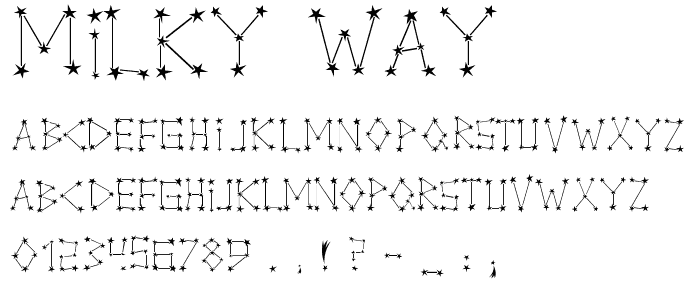 Milky Way font